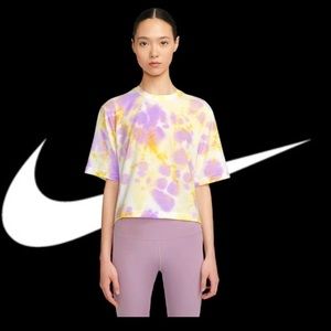 Nike Yoga Exclusive Sample With Tag Dri-FIT Luxe Women's Tie-Dye Top